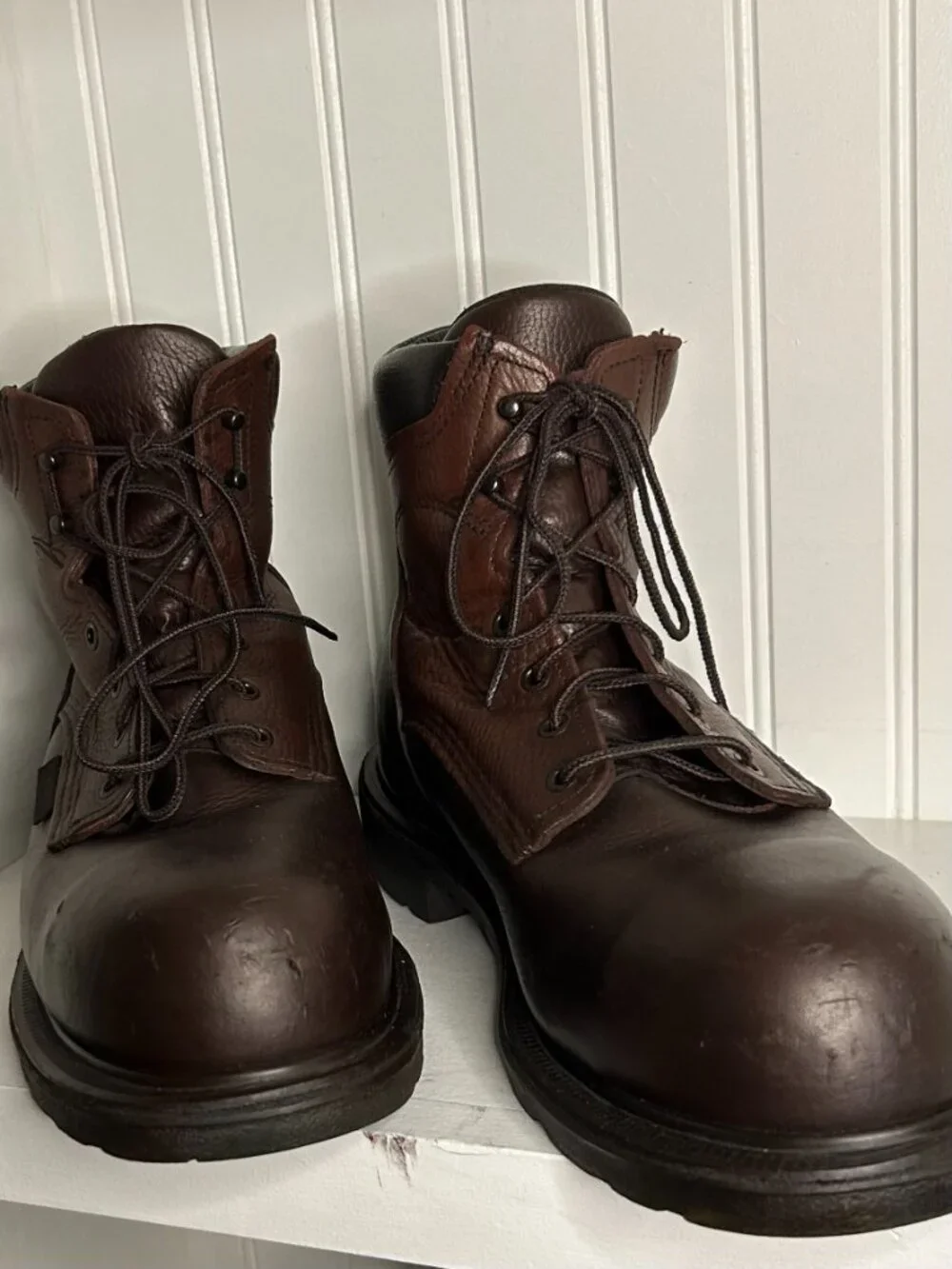 RED WING 2406 Supersole Boots (Steel Toe) Size 11.5 USA With NEW AETREX Insoles!
